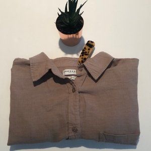 Aritzia Community Linen Button Down Shirt | Size Small